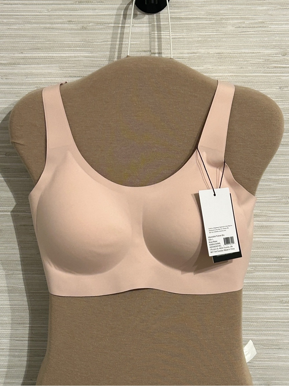 KNIX Adjustable Pullover Wireless Bra Rose Water Pink Size Large L NWT